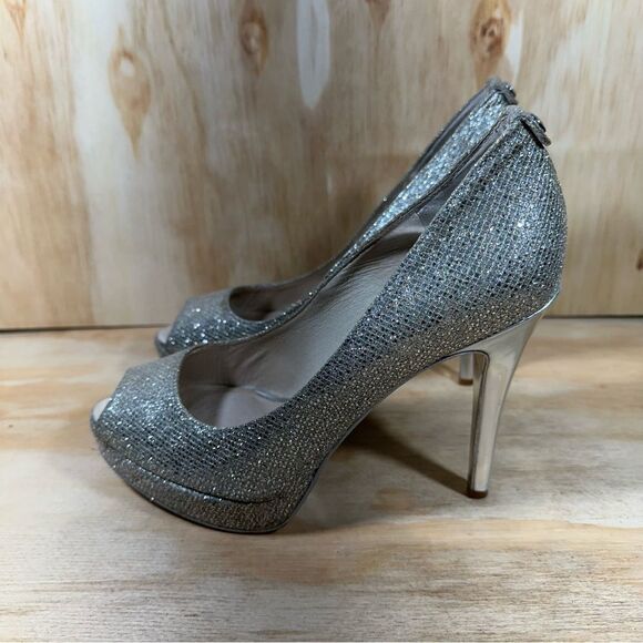 Michael Kors Erika Platform Glitter Heels Women’s Size 6 - Picture 1 of 8